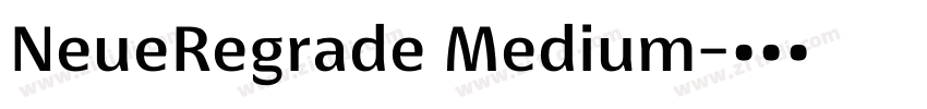 NeueRegrade Medium字体转换